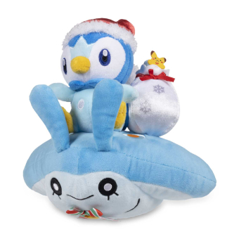 Officiële Pokemon center knuffel Piplup & mantyke Christmas In The Sea 23cm